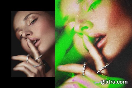 Futuristic Neon Negative Photo Effect HNXBK4R