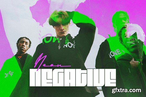 Futuristic Neon Negative Photo Effect HNXBK4R