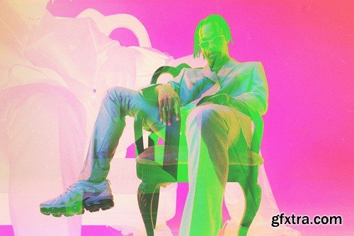 Futuristic Neon Negative Photo Effect HNXBK4R