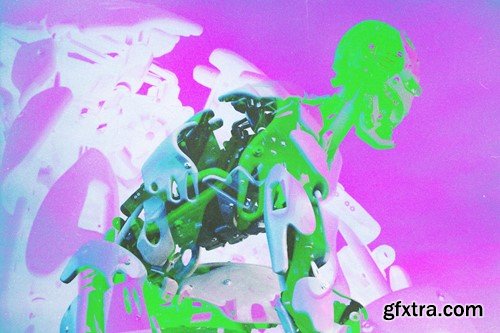 Futuristic Neon Negative Photo Effect HNXBK4R