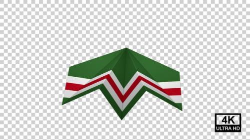 Videohive - Paper Airplane Of Chechen Repub Lic Of Ichkeria Flag - 47761868 - 47761868
