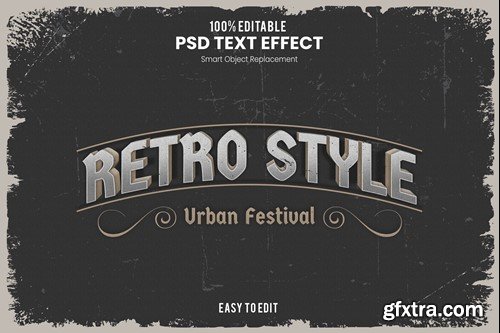 Retro Style - Bold Vintage 3D Text Effect 2VF4UPK