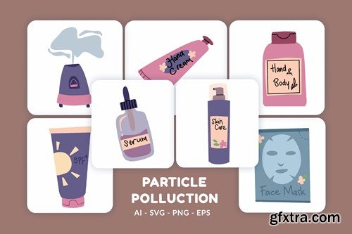 Particle Pollution Vector Illustration v.1 UJNTM8P Particle Pollution Vector Illustration v.1 UJNTM8P