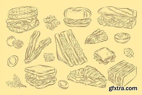 Sandwich Illustrations ABVNFUL