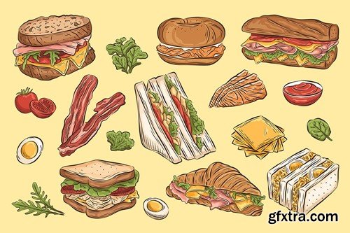 Sandwich Illustrations ABVNFUL