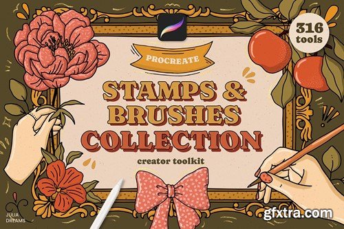 Stamp Brushes Procreate Flowers Frames Floral Y64HKNU