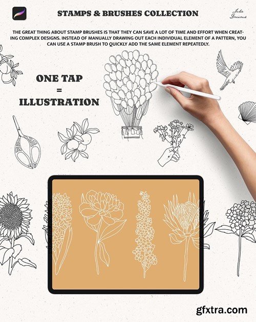 Stamp Brushes Procreate Flowers Frames Floral Y64HKNU Stamp Brushes Procreate Flowers Frames Floral Y64HKNU