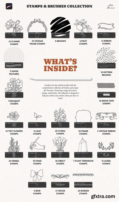 Stamp Brushes Procreate Flowers Frames Floral Y64HKNU Stamp Brushes Procreate Flowers Frames Floral Y64HKNU