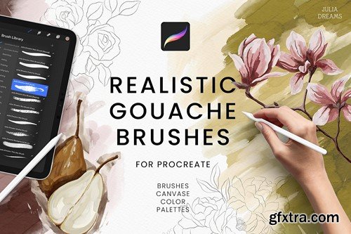 Realistic Gouache Procreate Brushes K9RMRX8 Realistic Gouache Procreate Brushes K9RMRX8
