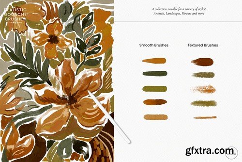Realistic Gouache Procreate Brushes K9RMRX8 Realistic Gouache Procreate Brushes K9RMRX8