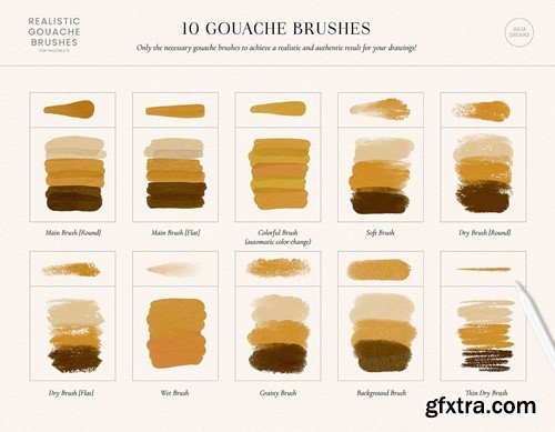Realistic Gouache Procreate Brushes K9RMRX8 Realistic Gouache Procreate Brushes K9RMRX8