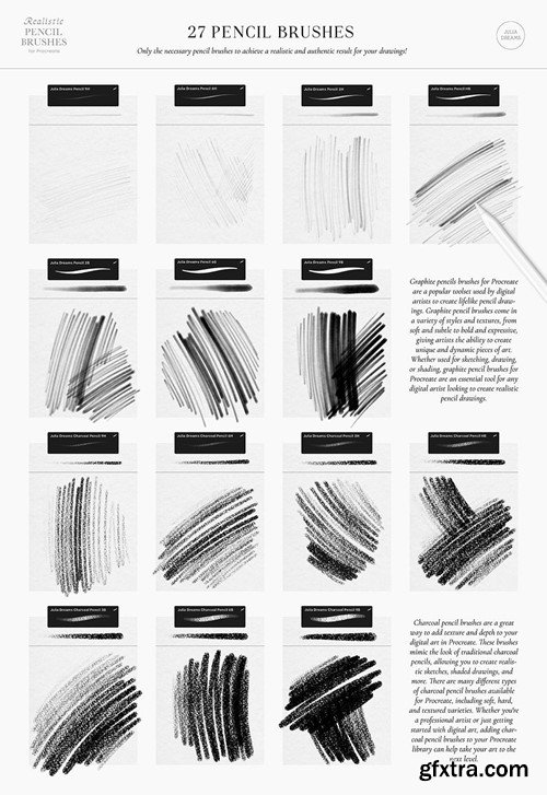 Realistic Pencil Procreate Brushes VXAR6UB Realistic Pencil Procreate Brushes VXAR6UB