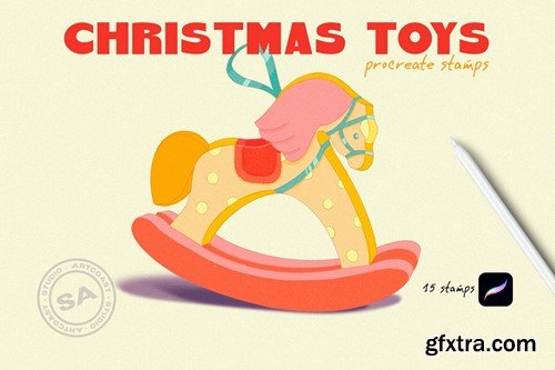 Christmas Toys Procreate Stamps YCGX24M Christmas Toys Procreate Stamps YCGX24M