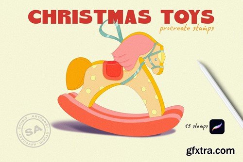Christmas Toys Procreate Stamps YCGX24M Christmas Toys Procreate Stamps YCGX24M