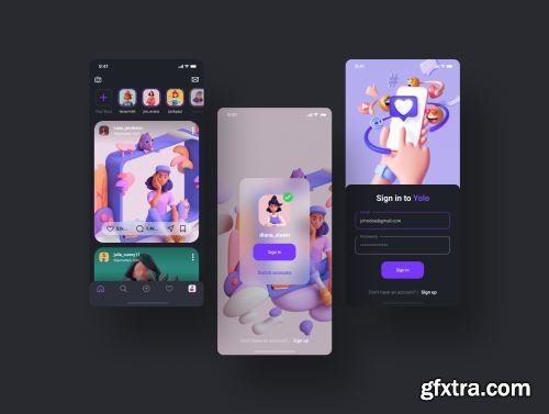 Social Media UI Kit Ui8.net