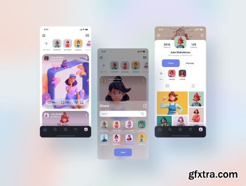 Social Media UI Kit Ui8.net