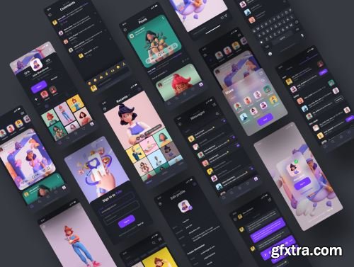 Social Media UI Kit Ui8.net