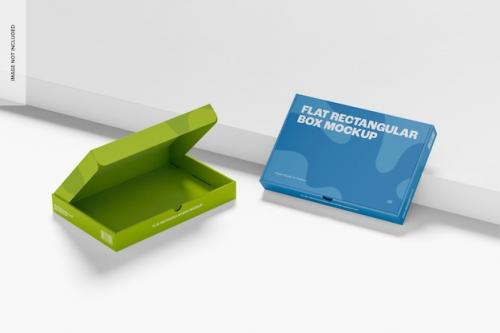Premium PSD | Flat rectangular boxes mockup Premium PSD