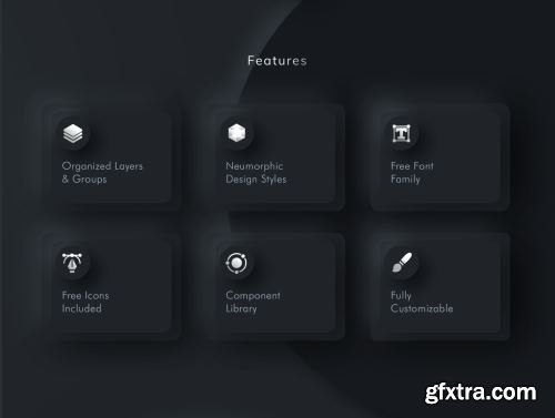 Dark Neumorphic UI Kit Ui8.net