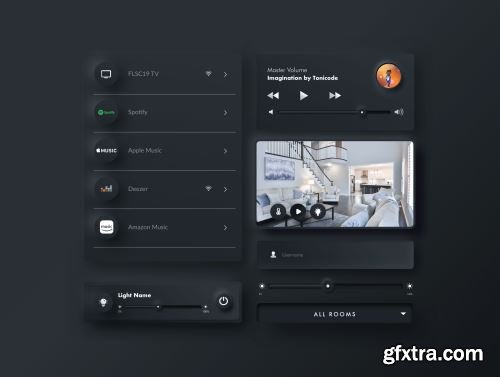 Dark Neumorphic UI Kit Ui8.net