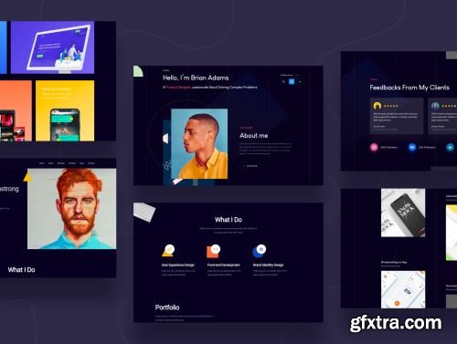 Sleek Portfolio HTML Template Ui8.net