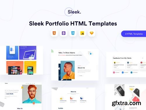 Sleek Portfolio HTML Template Ui8.net