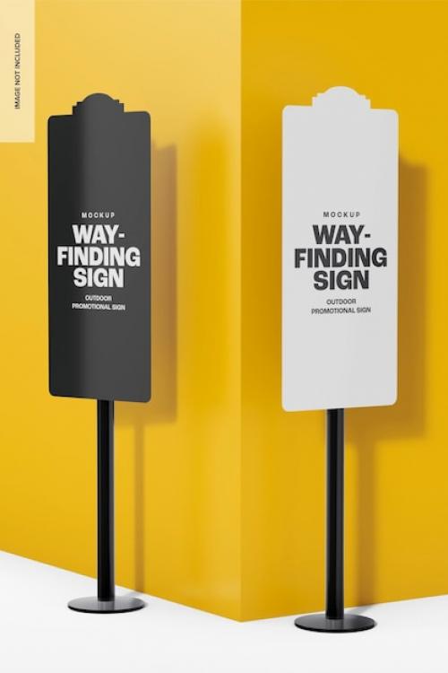 Premium PSD | Wayfinding signages mockup Premium PSD