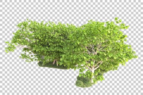 Premium PSD | Landscape isolated on transparent background 3d rendering illustration Premium PSD