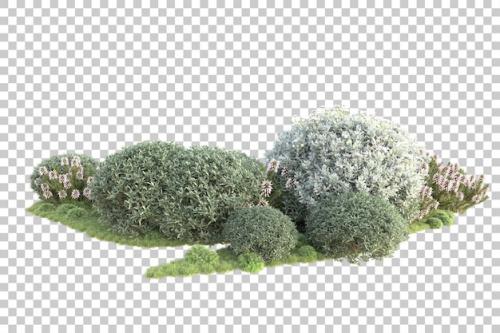 Premium PSD | Landscape isolated on transparent background 3d rendering illustration Premium PSD
