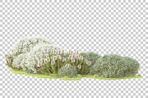 Premium PSD | Landscape isolated on transparent background 3d rendering illustration Premium PSD