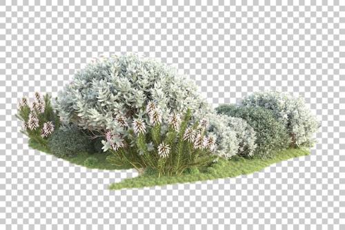 Premium PSD | Landscape isolated on transparent background 3d rendering illustration Premium PSD