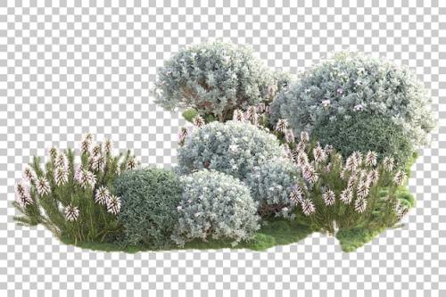 Premium PSD | Landscape isolated on transparent background 3d rendering illustration Premium PSD