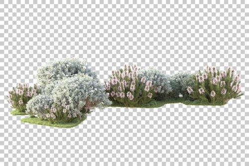 Premium PSD | Landscape isolated on transparent background 3d rendering illustration Premium PSD