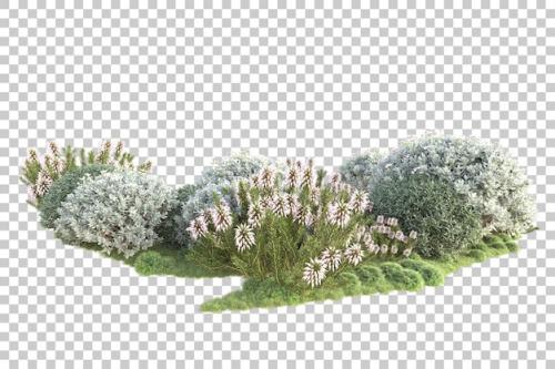 Premium PSD | Landscape isolated on transparent background 3d rendering illustration Premium PSD