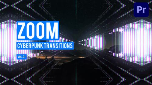 Videohive - Cyberpunk Zoom Transitions for Premiere Pro Vol. 01 - 47927404 - 47927404