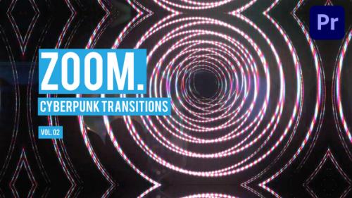Videohive - Cyberpunk Zoom Transitions for Premiere Pro Vol. 02 - 47927407 - 47927407