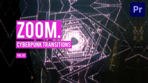 Videohive - Cyberpunk Zoom Transitions for Premiere Pro Vol. 03 - 47927412 - 47927412