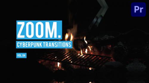 Videohive - Cyberpunk Zoom Transitions for Premiere Pro Vol. 04 - 47927418 - 47927418