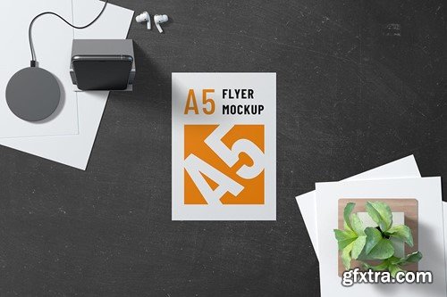 A5 Portrait Flyer Mockup Set 76393UY A5 Portrait Flyer Mockup Set 76393UY