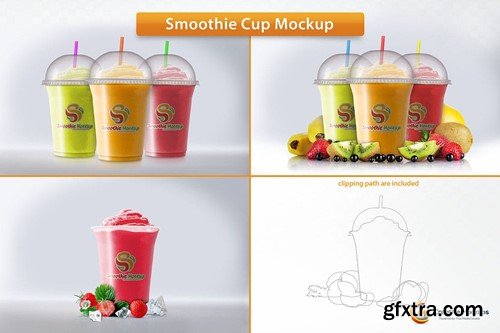 Smoothie Cup Mockup DXT2KKD Smoothie Cup Mockup DXT2KKD