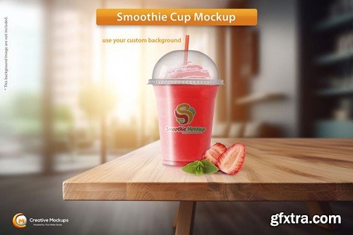 Smoothie Cup Mockup DXT2KKD Smoothie Cup Mockup DXT2KKD