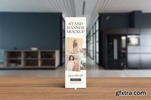 Stand Banner Mockup G7NE6WL Stand Banner Mockup G7NE6WL