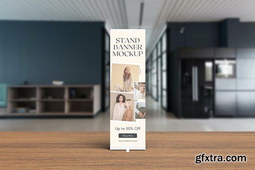 Stand Banner Mockup G7NE6WL Stand Banner Mockup G7NE6WL