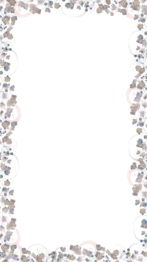 Premium PSD | Hand drawn watercolour botanical pattern Premium PSD