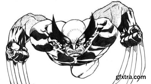 Tutorial Drawing Wolverine