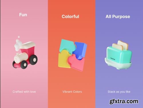 Slicky 3D Illustrations Ui8.net