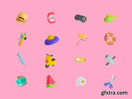 Slicky 3D Illustrations Ui8.net