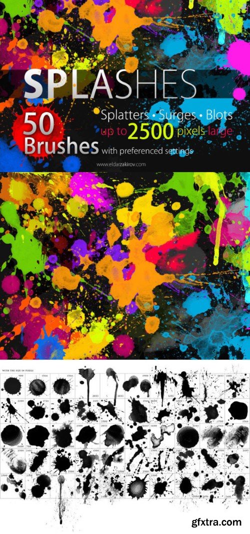 50 HQ SPLASHES Brushes for Photoshop