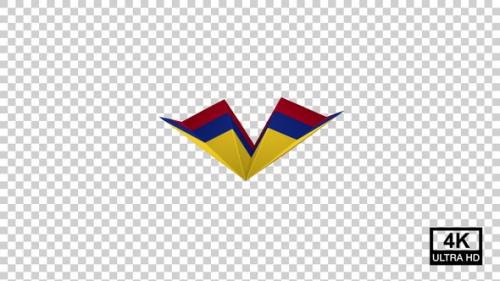 Videohive - Paper Airplane Of Colombia Flag V3 - 47961396 - 47961396