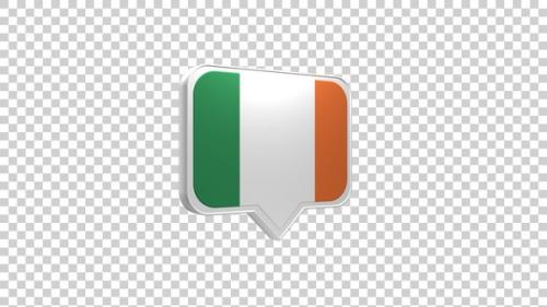 Videohive - Ireland Flag Pin Icon - 47961419 - 47961419